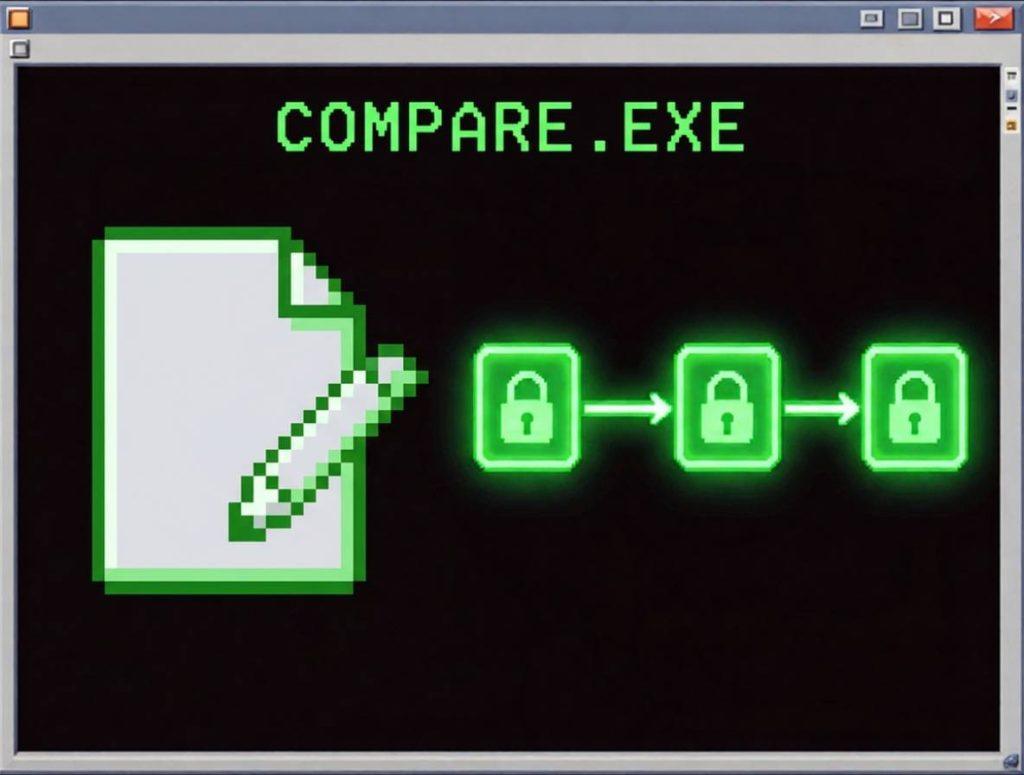Comparação ilustrada entre um registro tradicional em papel e um registro em blockchain, representado como blocos conectados e protegidos por criptografia.