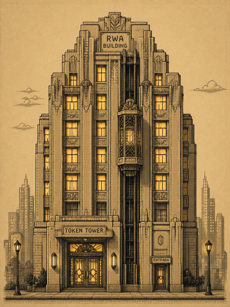 Ilustração de um prédio com elevador representando a relação entre blockchain e smart contract